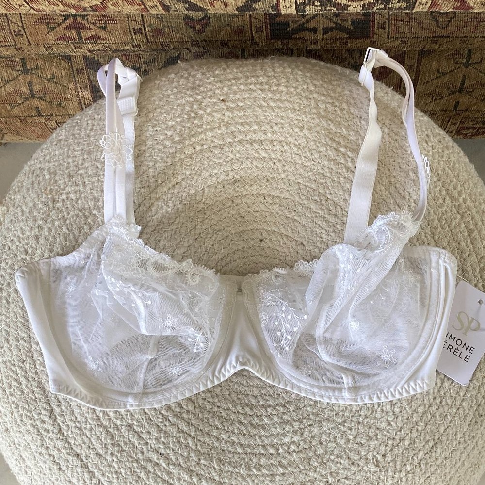 Simone Perele white bra 32F Brand New